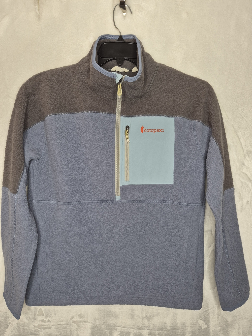 Cotopaxi Teca Colorblock Fleece Zip Pullover Jacket Gray Blue Mens Small